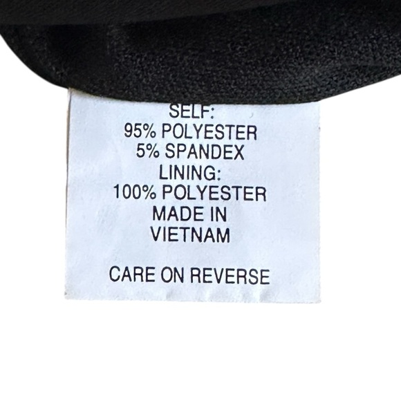 NY&Co Black Sheath Dress Small NWT Gold Button Shoulder Midi Work Office Elegant - Picture 12 of 13